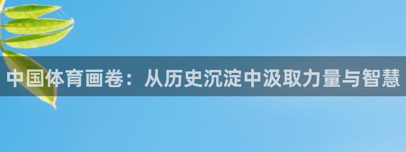 公海赌赌船官方正版app娱乐:中国体育画卷:从历史沉淀中汲取